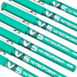 Pilot|Esferográfica de tinta líquida Pilot V-5 Hi-Tecpoint Verde 0,3 mm (12 Unidades)