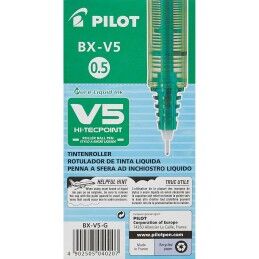 Pilot|Esferográfica de tinta líquida Pilot V-5 Hi-Tecpoint Verde 0,3 mm (12 Unidades)