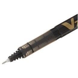 Pilot|Esferográfica de tinta líquida Pilot V-7 Hi-Tecpoint Preto 0,5 mm (12 Unidades)
