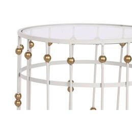 Home ESPRIT|Conjunto de 2 mesas Home ESPRIT Branco Dourado 42 x 42 x 55 cm