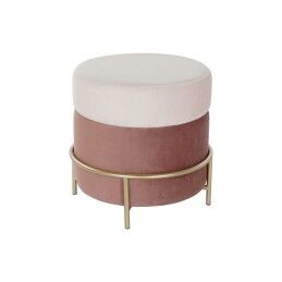 DKD Home Decor|Repousa pés DKD Home Decor Cor de Rosa Velvet Madeira MDF Glam (2 pcs)