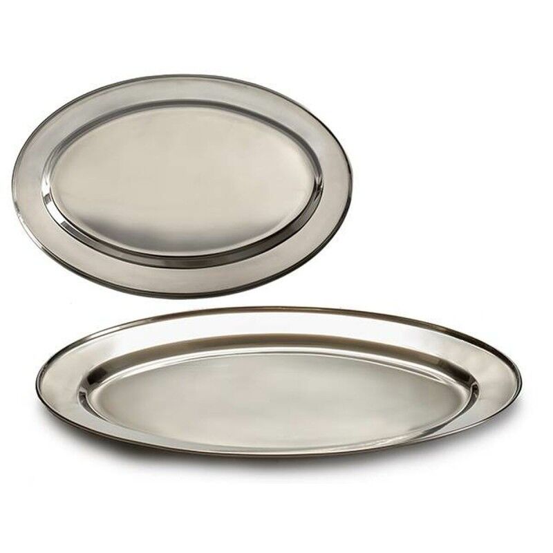 Kinvara|Tabuleiro Kinvara 2037-35 Prateado Aço inoxidável 35 x 2 x 23 cm (24 Unidades) Kinvara|Tabuleiro Kinvara 2037-35 Prateado Aço inoxidável 35 x 2 x 23 cm (24 Unidades)