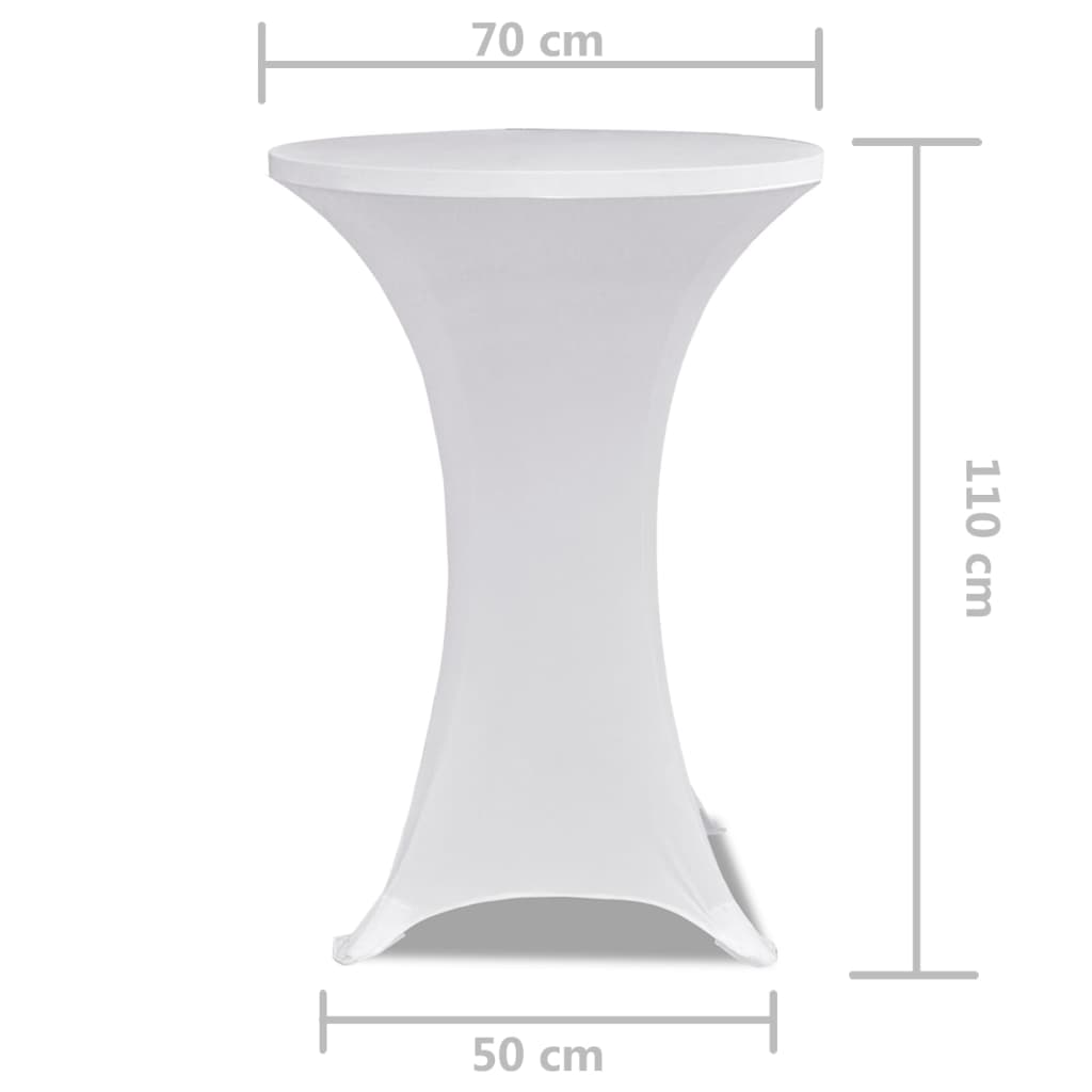 Toalha de Mesa elástica Ø70, Branca / 2 peças