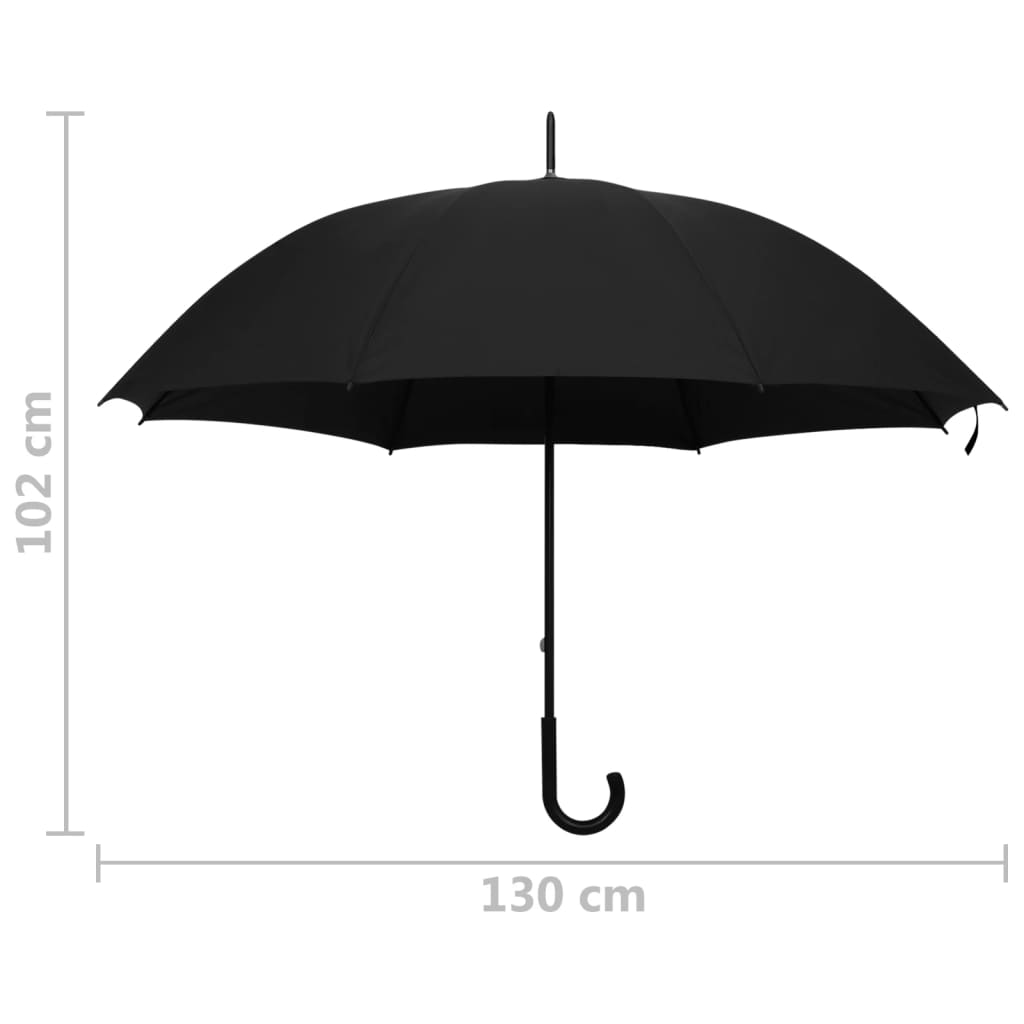 vidaXL Guarda-chuva 130 cm preto