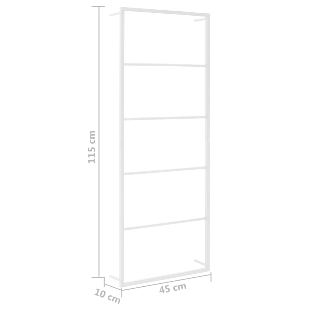 vidaXL Toalheiro 45x10x115 cm aço branco