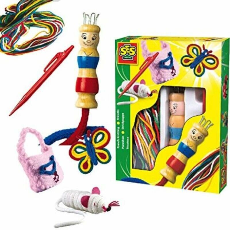 SES Creative|Jogo Educativo SES Creative Tricotin  With yarns of different colors Multicolor (1 Peça)