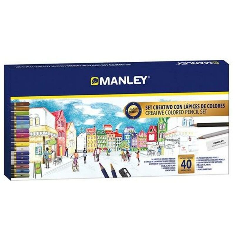 Manley|Conjunto de Desenho Manley 40 Peças Multicolor Manley|Conjunto de Desenho Manley 40 Peças Multicolor