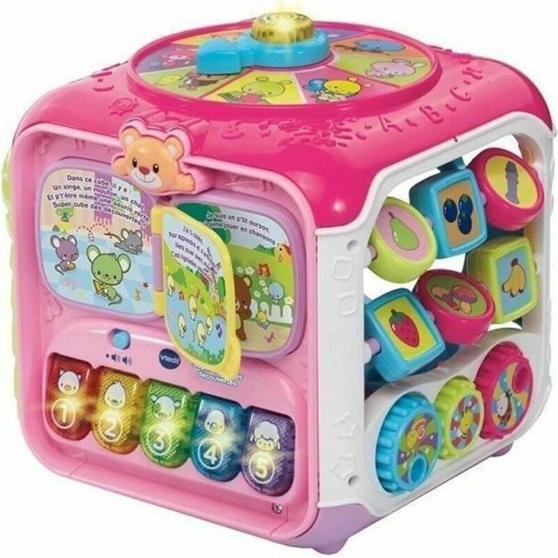 Vtech Baby|Jogo Educativo Vtech Baby Super cube des découvertes rose Vtech Baby|Jogo Educativo Vtech Baby Super cube des découvertes rose