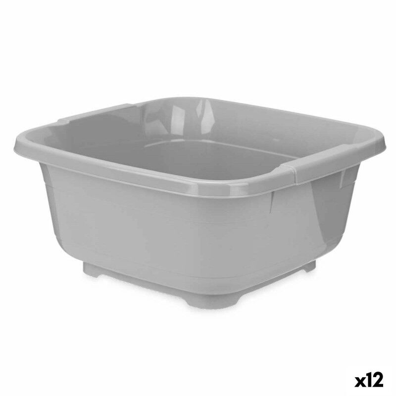 Kinvara|Bacia Kinvara 03 1071 Cinzento Plástico 11 L (12 Unidades) Kinvara|Bacia Kinvara 03 1071 Cinzento Plástico 11 L (12 Unidades)