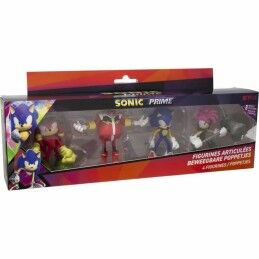 Sonic|Figuras Articuladas Sonic Prime 4 Peças