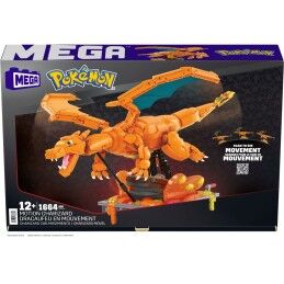 Pokémon|Kit de construção Pokémon Mega Construx -  Motion Charizard 1664 Peças