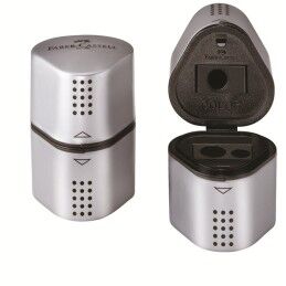 Faber-Castell|Afia-lápis Faber-Castell Grip 2001 3 em 1 Prateado Metal (10 Unidades)