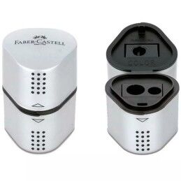 Faber-Castell|Afia-lápis Faber-Castell Grip 2001 3 em 1 Prateado Metal (10 Unidades)