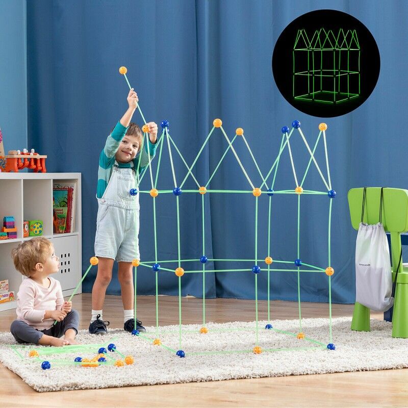 InnovaGoods|Kit de Construção de Fortalezas para Criança Builkitt InnovaGoods 155 Peças