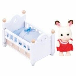 Sylvanian Families|Figuras de Ação Sylvanian Families Baby Rabbit Chocolate Bed