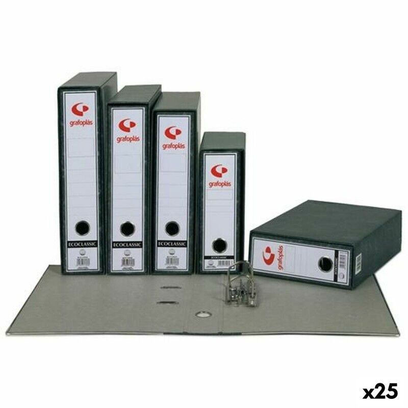 Grafoplas|Arquivador de Alavanca Grafoplas Cinzento A4 (25 Unidades) Grafoplas|Arquivador de Alavanca Grafoplas Cinzento A4 (25 Unidades)