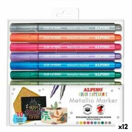 Pentel|Marcadores de giz líquido Pentel Maxiflo MWL-5S Azul (12 Peças)