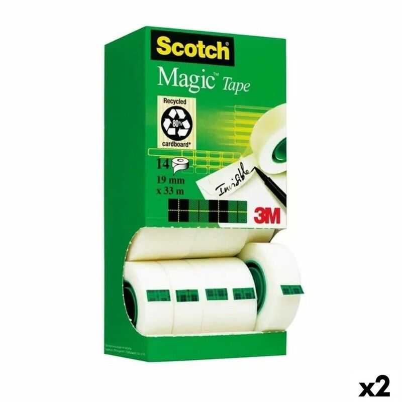 Scotch|Conjunto de Fitas-Cola Scotch Invisible Magic 14 Partes 19 mm x 33 m (2 Unidades) Scotch|Conjunto de Fitas-Cola Scotch Invisible Magic 14 Partes 19 mm x 33 m (2 Unidades)