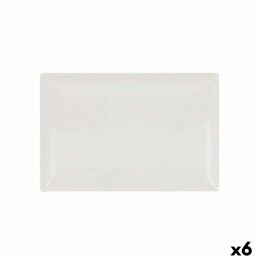 Quid|bandeja de aperitivos Quid Gastro Fun Branco Cerâmica 20,5 x 11 x 3,5 cm (12 Unidades) (Pack 12x)
