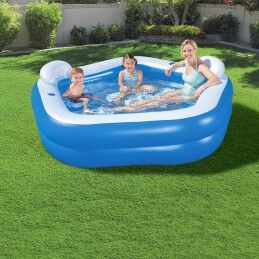 Bestway|Bestway Piscina Insuflável 2 Câmaras Familia 213x206x69 cm +6 Anos Jardim 54153