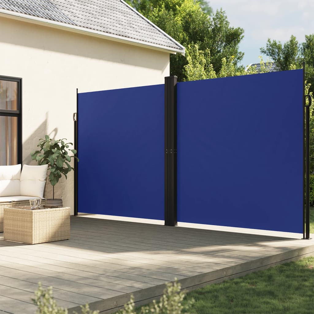 vidaXL Toldo lateral retrátil 220x600 cm azul