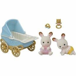 Sylvanian Families|Playset Sylvanian Families Chocolate Bunny Twins and Double Stroller