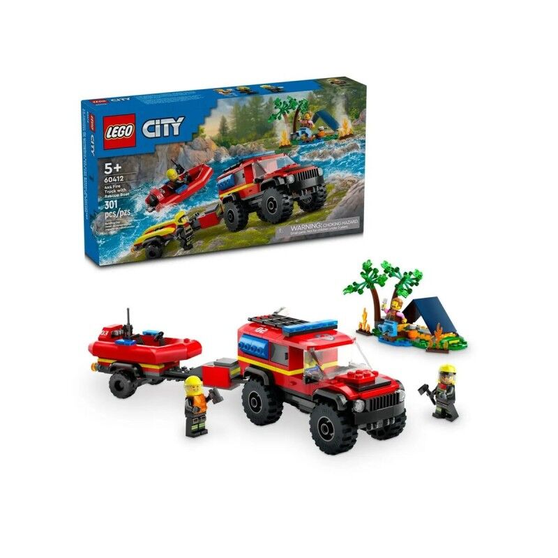 Lego|Playset Lego 60412 4x4 Fire Engine with Rescue Boat