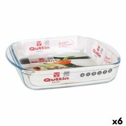 Quttin|Bandeja para Forno Quttin 63081 1,6 L Vidro 25 x 21,9 x 5 cm (6 Unidades)