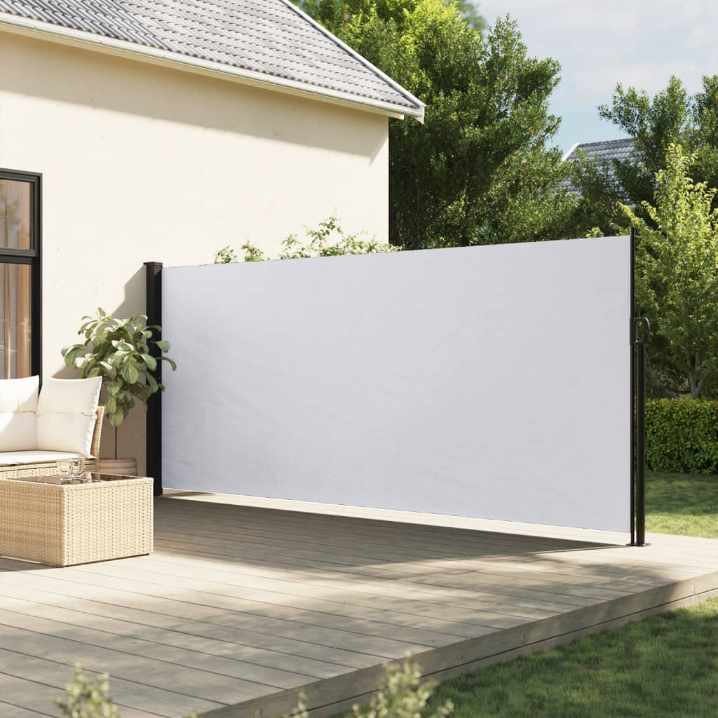 vidaXL Toldo lateral retrátil 180x500 cm branco