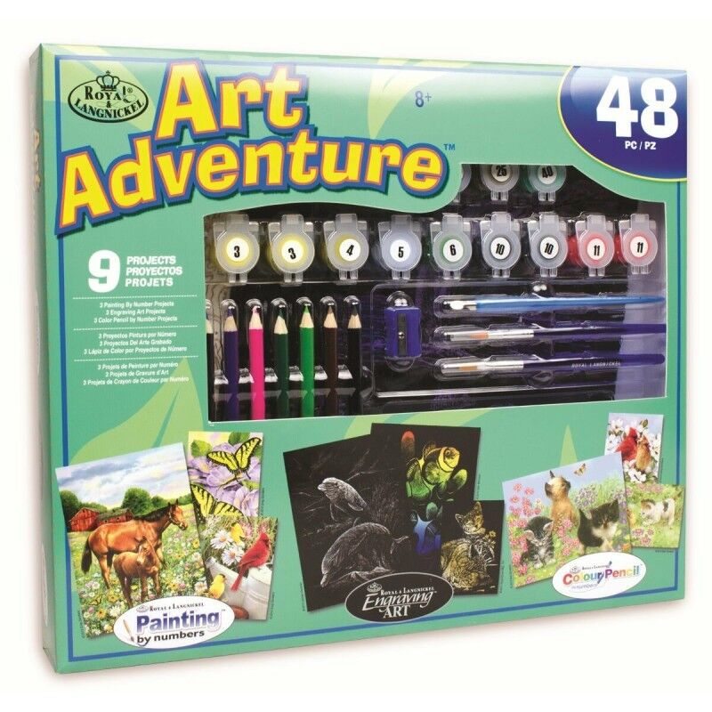 Royal & Langnickel|Conjunto de pintura por números Royal & Langnickel Art Adventure 48 Peças