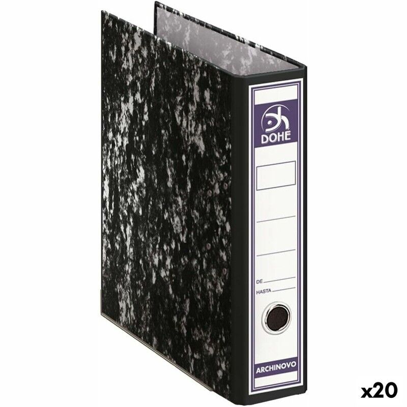 DOHE|Arquivador de Alavanca DOHE 28,2 x 31,8 x 7,5 cm Preto (20 Unidades)
