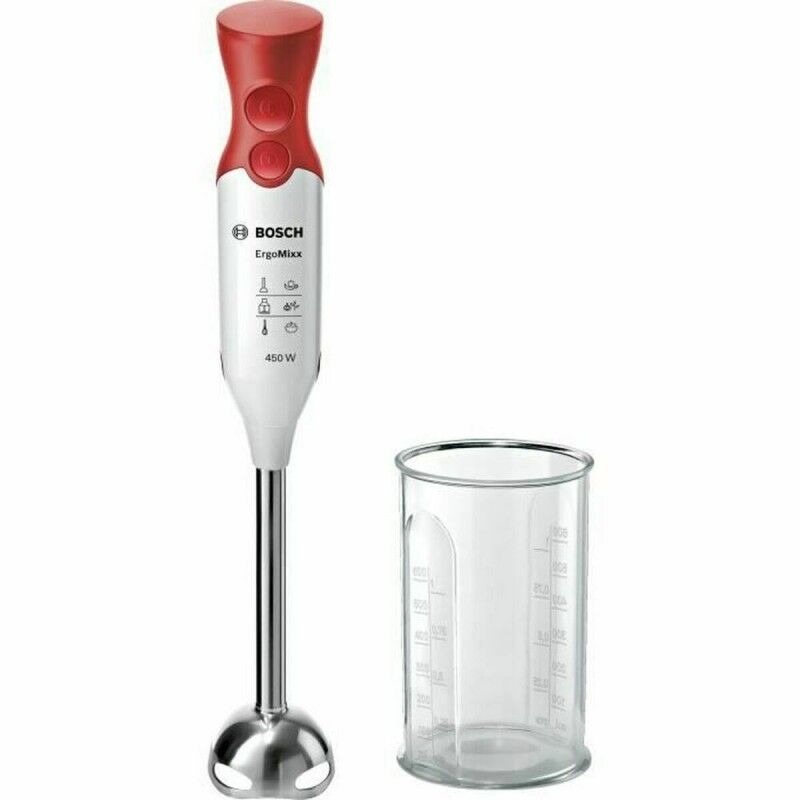 BOSCH|Batedora de Mão BOSCH MSM64110 600 ml Branco Vermelho 450 W BOSCH|Batedora de Mão BOSCH MSM64110 600 ml Branco Vermelho 450 W