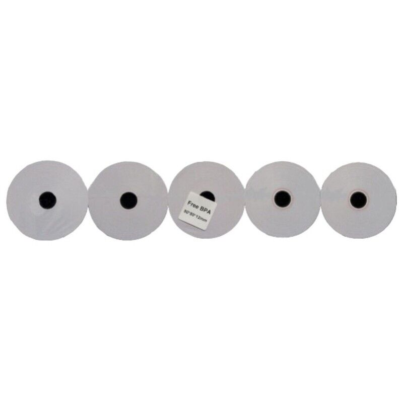 Ekrit|Rolo Papel Térmico Ekrit 80 x 80 x 12 mm Branco 50 Unidades Ekrit|Rolo Papel Térmico Ekrit 80 x 80 x 12 mm Branco 50 Unidades
