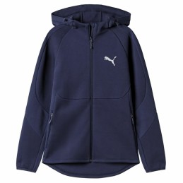 Polar com Capuz e Fecho Homem Puma Evostripe Full-Zip Azul Marinho