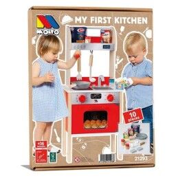 Moltó|Cozinha de Brincar Moltó 21293 Madeira Vermelho (10 pcs)
