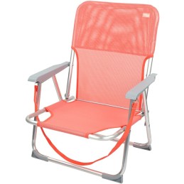 Cadeira de Campismo Acolchoada Aktive Flamingo Coral 44 x 72 x 35 cm (4 Unidades)