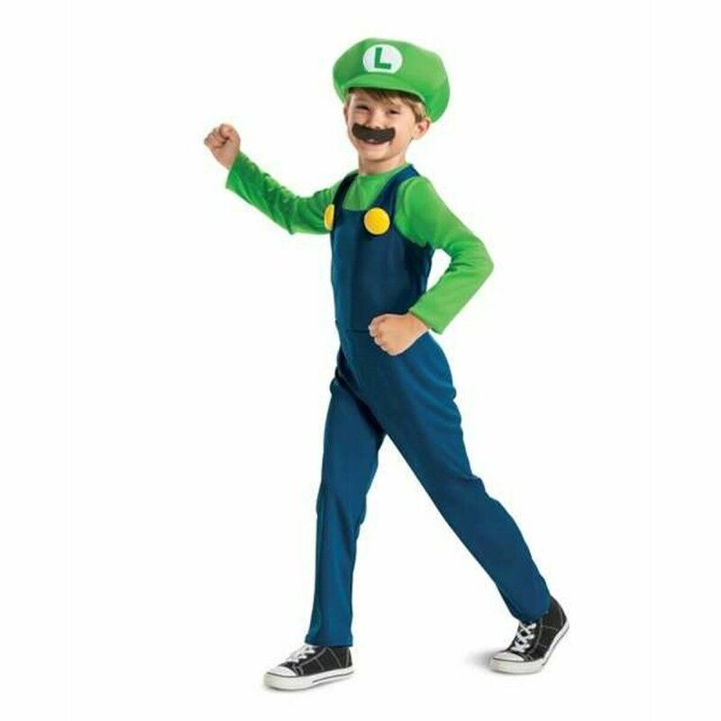 Super Mario|Fantasia para Crianças Super Mario Luigi 2 Peças Super Mario|Fantasia para Crianças Super Mario Luigi 2 Peças