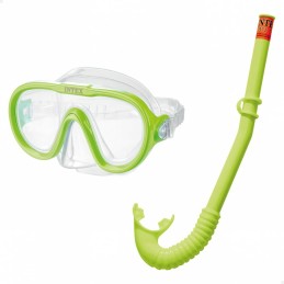 Óculos de Mergulho com Tubo Intex Adventurer Verde