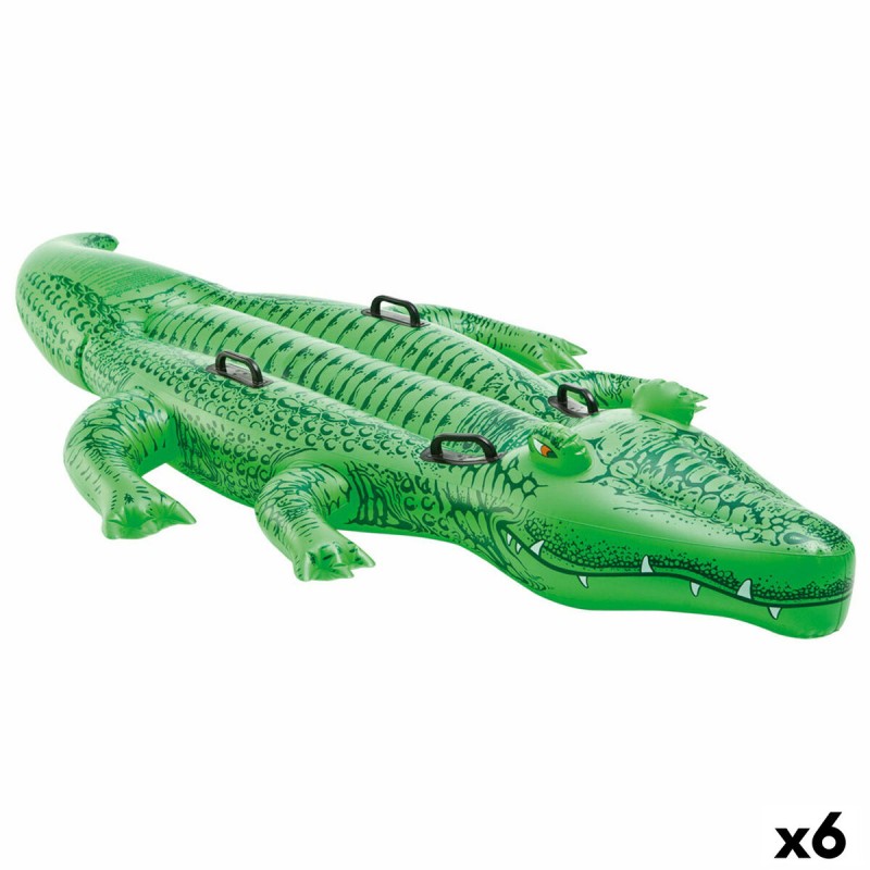 Flutuador Insuflável Intex Crocodilo 203 x 30 x 114 cm (6 Unidades)