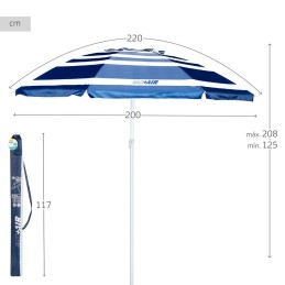 Parasol Aktive UV50 Ø 220 cm Poliéster Alumínio 220 x 214,5 x 220 cm (6 Unidades)