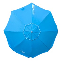 Parasol Aktive UV50 Ø 200 cm Azul Poliéster Alumínio 200 x 198,5 x 200 cm (6 Unidades)