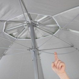 Parasol Aktive UV50 Ø 200 cm Azul Poliéster Alumínio 200 x 198,5 x 200 cm (6 Unidades)