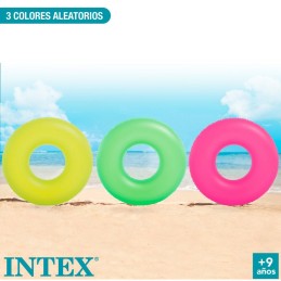 Bóia Insuflável Donut Intex Neon 91 x 91 cm (24 Unidades)