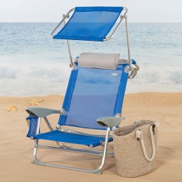 Cadeira de Praia Aktive Azul 47 x 67 x 43 cm (2 Unidades)