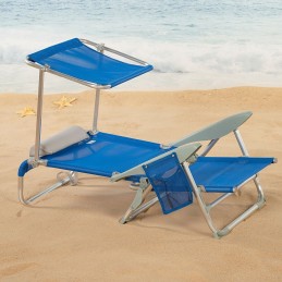 Cadeira de Praia Aktive Azul 47 x 67 x 43 cm (2 Unidades)