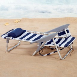 Cadeira de Praia Aktive Azul Branco 50 x 76 x 45 cm (2 Unidades)