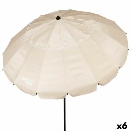 Parasol Aktive Creme Alumínio 240 x 235 x 240 cm (6 Unidades)