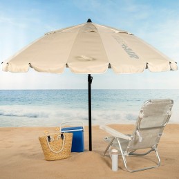 Parasol Aktive Creme Alumínio 240 x 235 x 240 cm (6 Unidades)