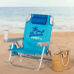 Cadeira de Praia Aktive Dobrável Azul 53 x 80 x 58 cm (2 Unidades)