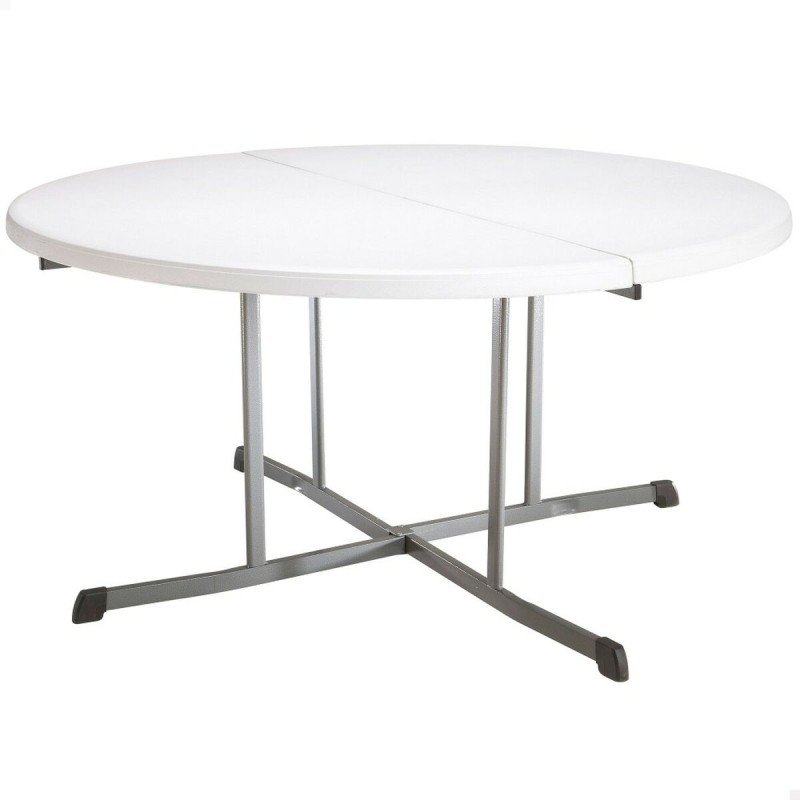 Mesa de apoio Lifetime Branco 152 x 75,5 x 152 cm Aço Plástico